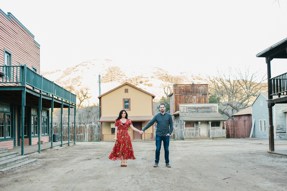 Niky and John in the Western Town. 