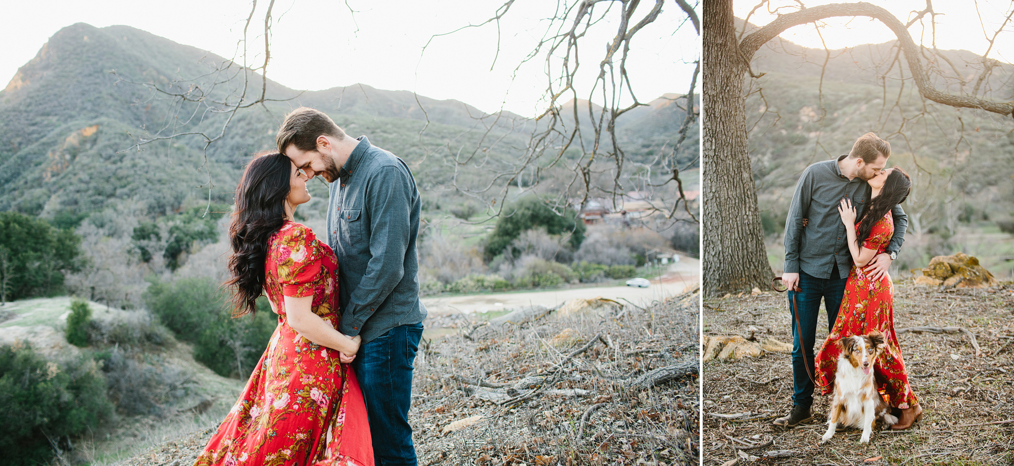 The couple on the side of the hill. 