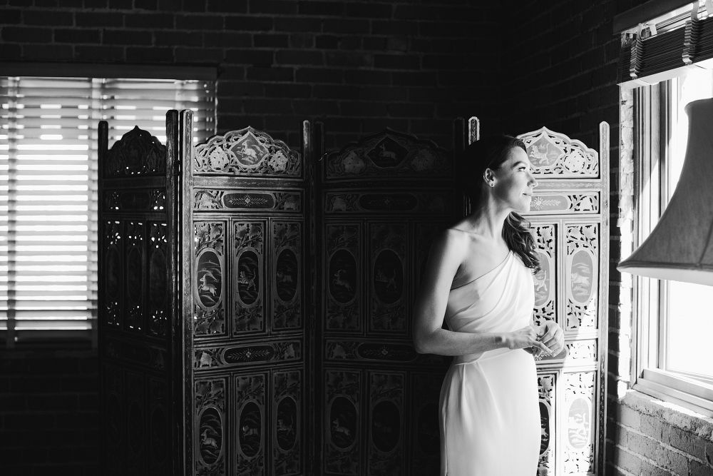 The bride getting ready. 