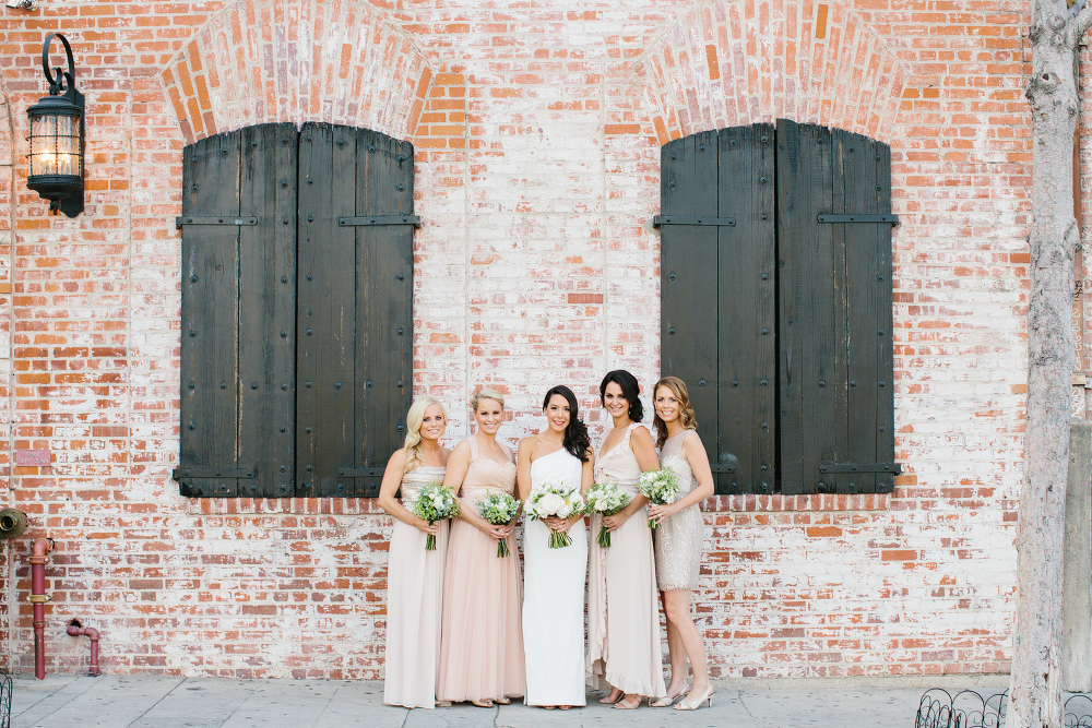 The bride and bridesmaids. 