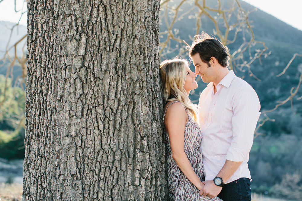 Megan and Travis touching noses. 