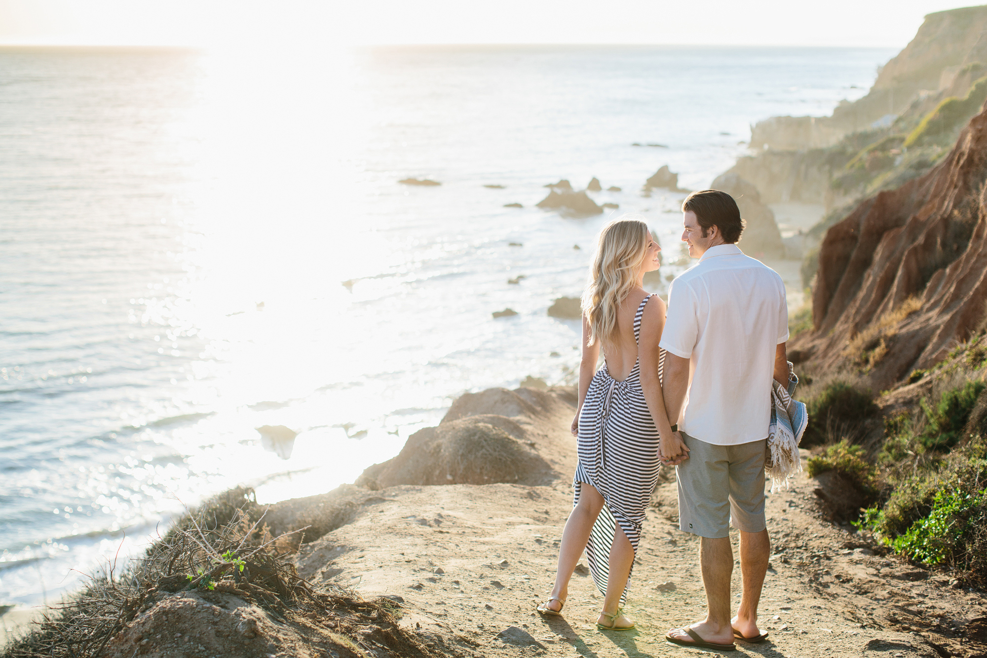 Megan and Travis at the Malibu beach. 