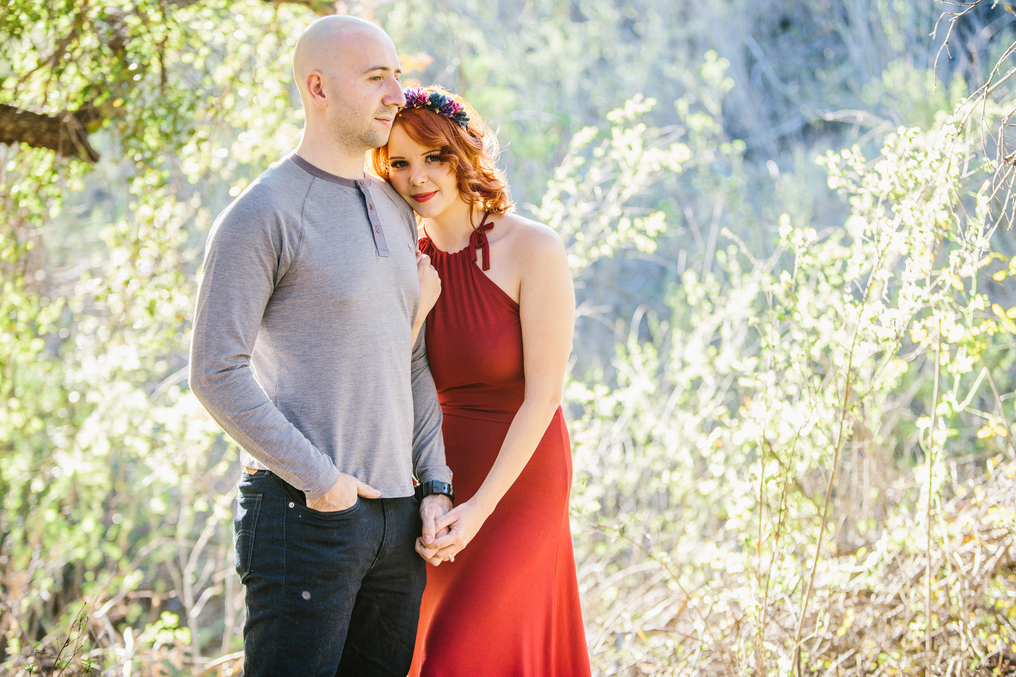 Krystle and Ray in the fields. 