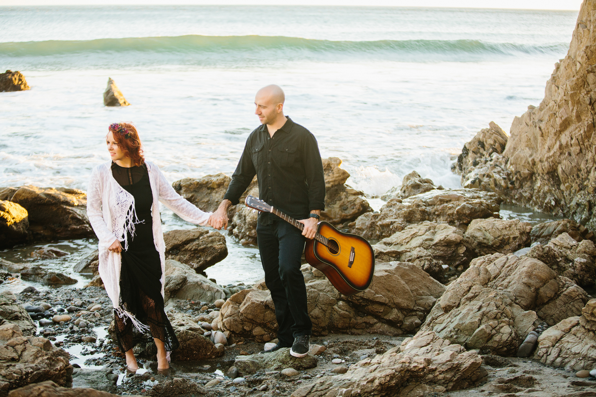 The couple on the beach. 