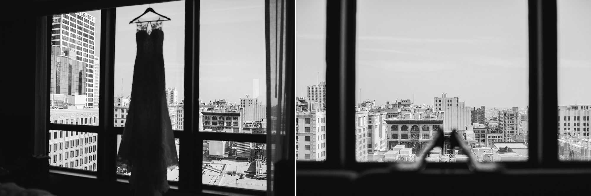 The bride's hotel room. 