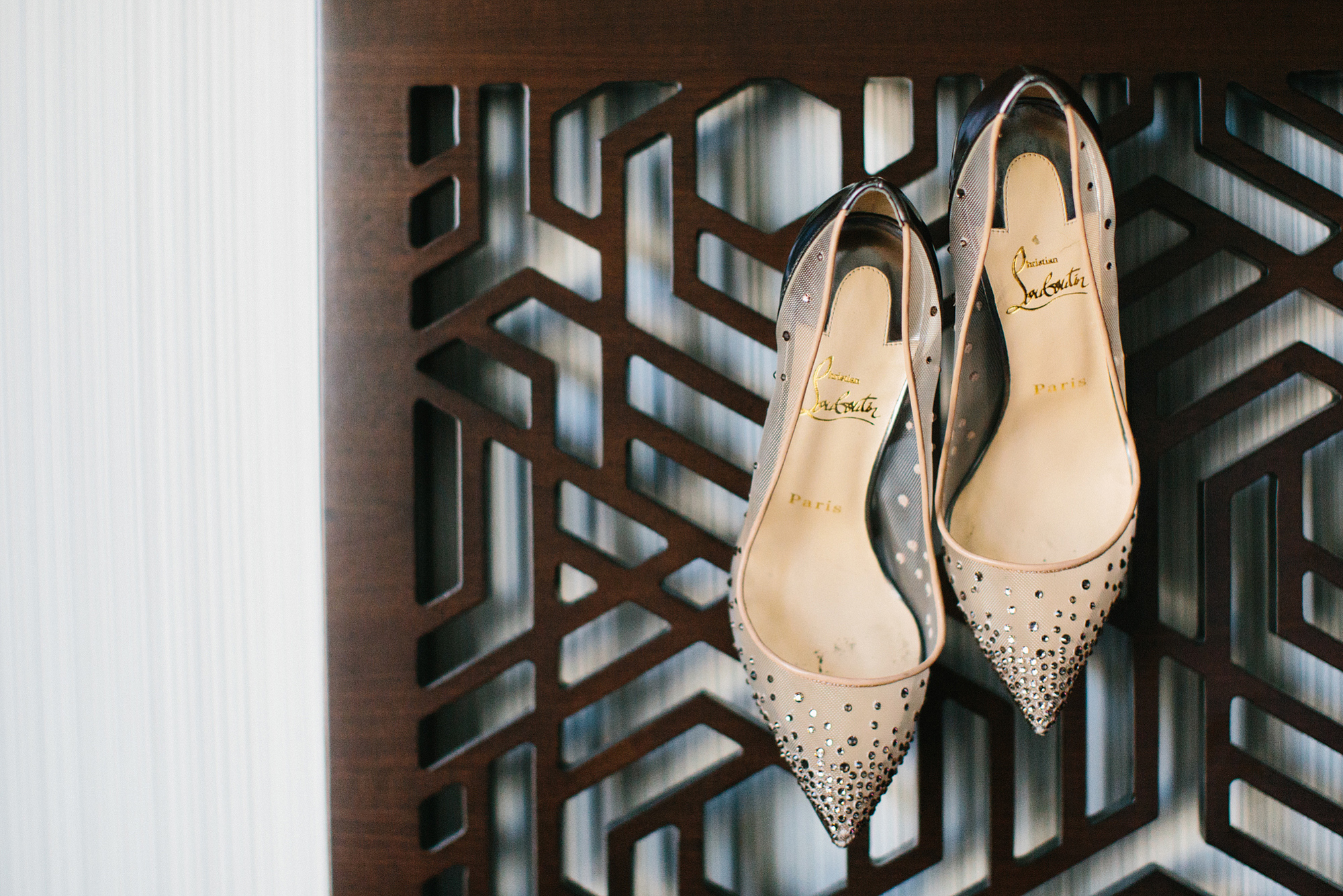 The bride's wedding day shoes. 