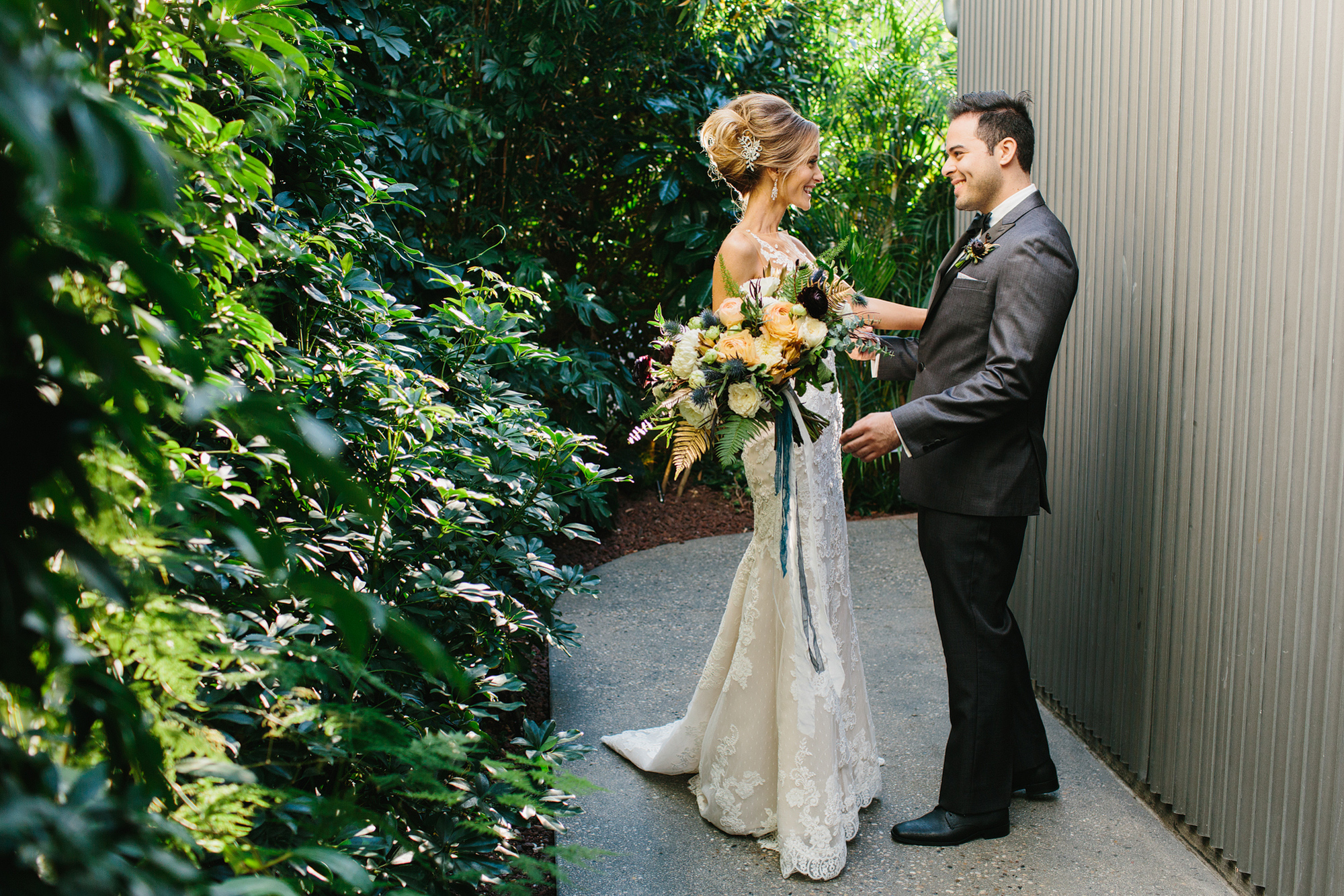 Ashley and Luis' first look. 