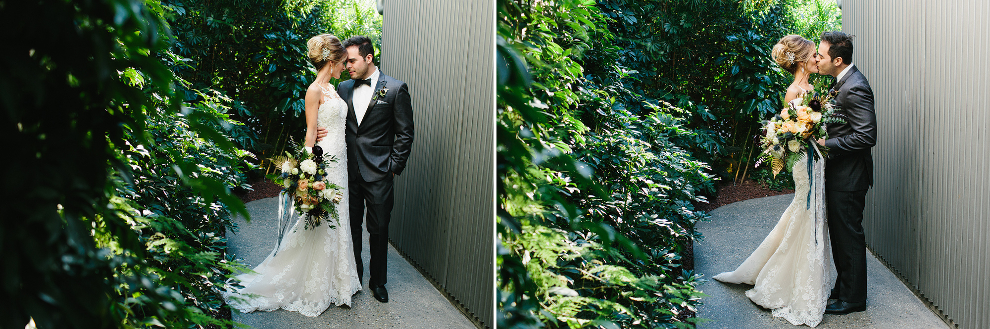 Ashley and Luis on their wedding day. 