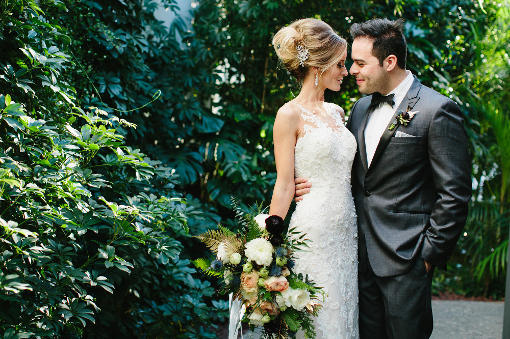 The bride and groom together. 