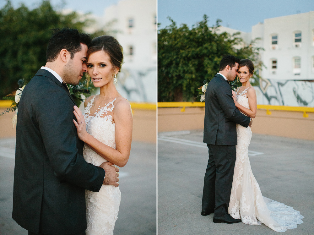 Portraits of the bride and groom. 