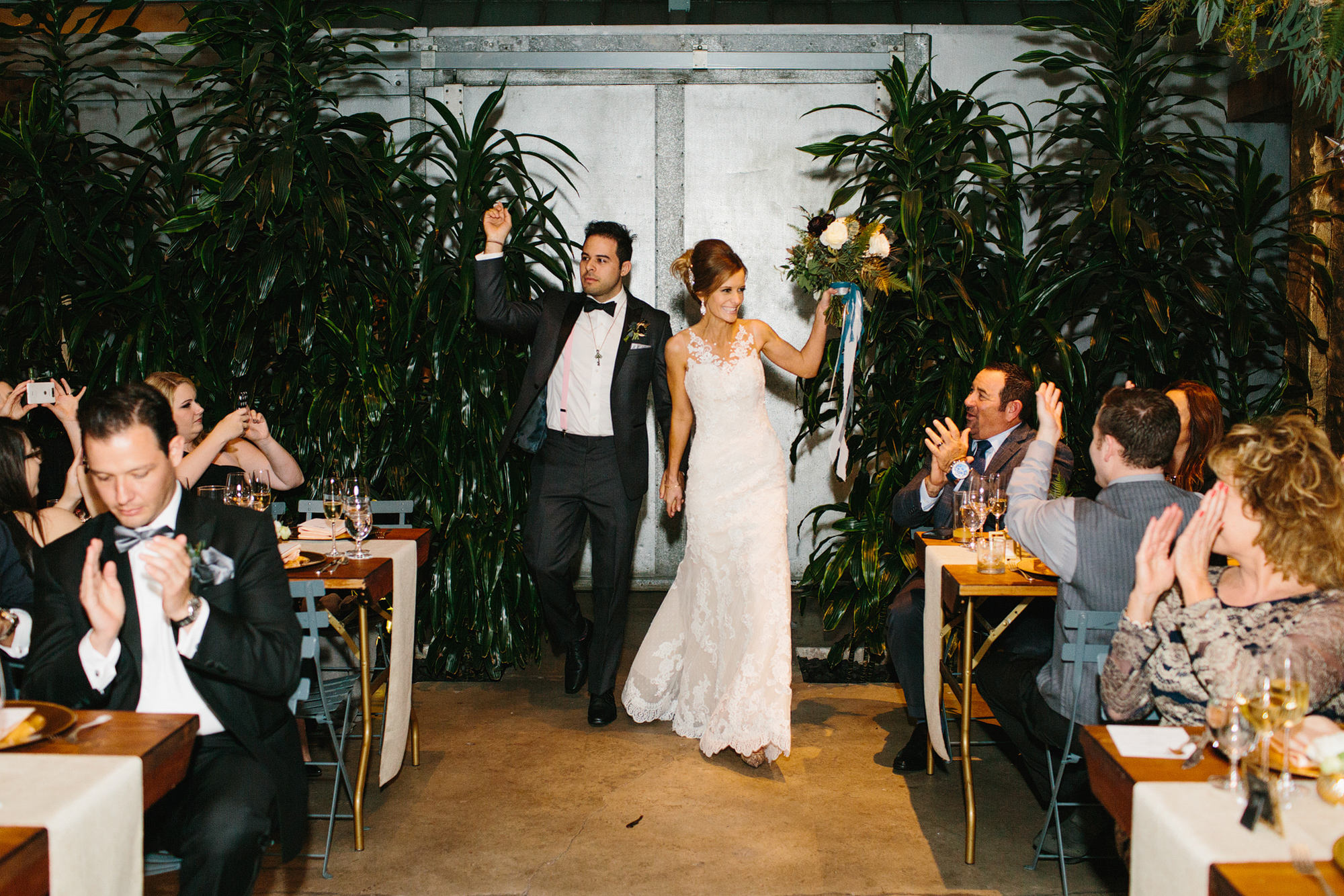 Ashley and Luis' grand entrance. 