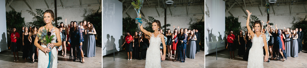 The bouquet toss. 