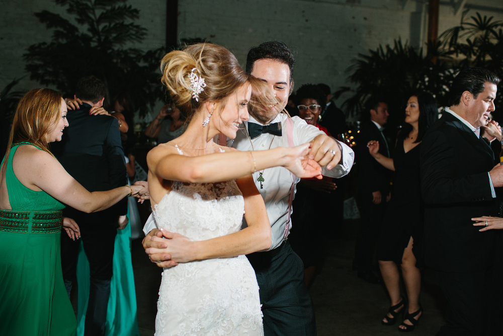 Ashley and Luis dancing during the reception. 