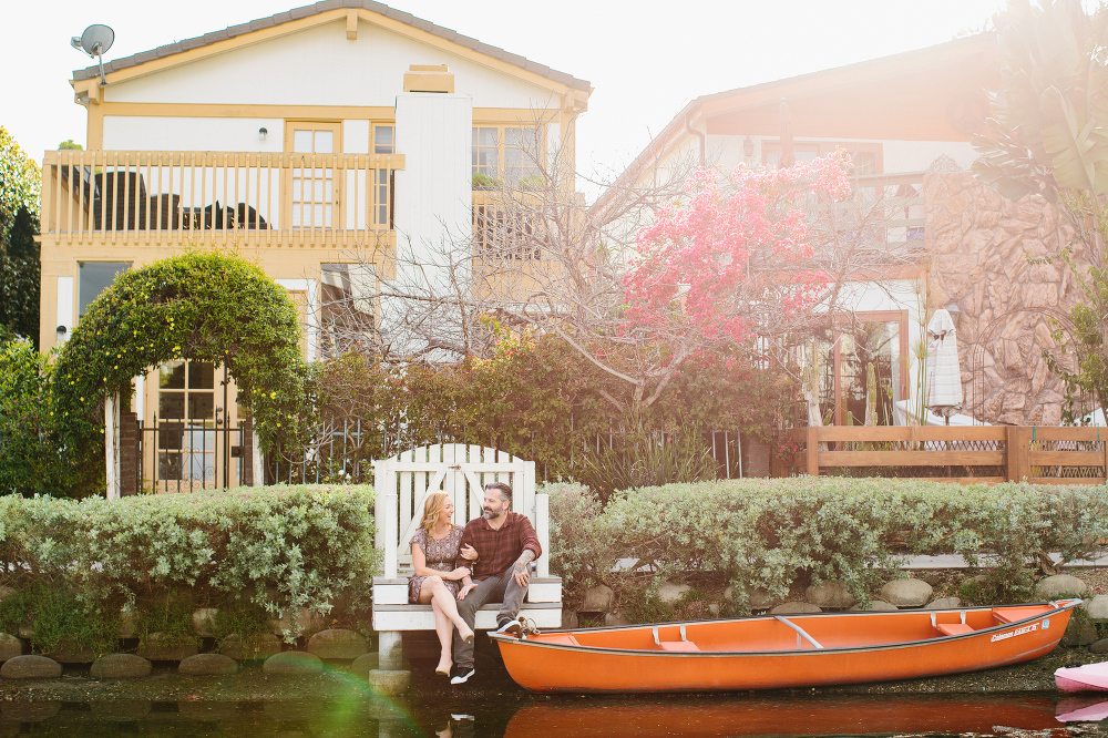 The couple sticking on a dock. 