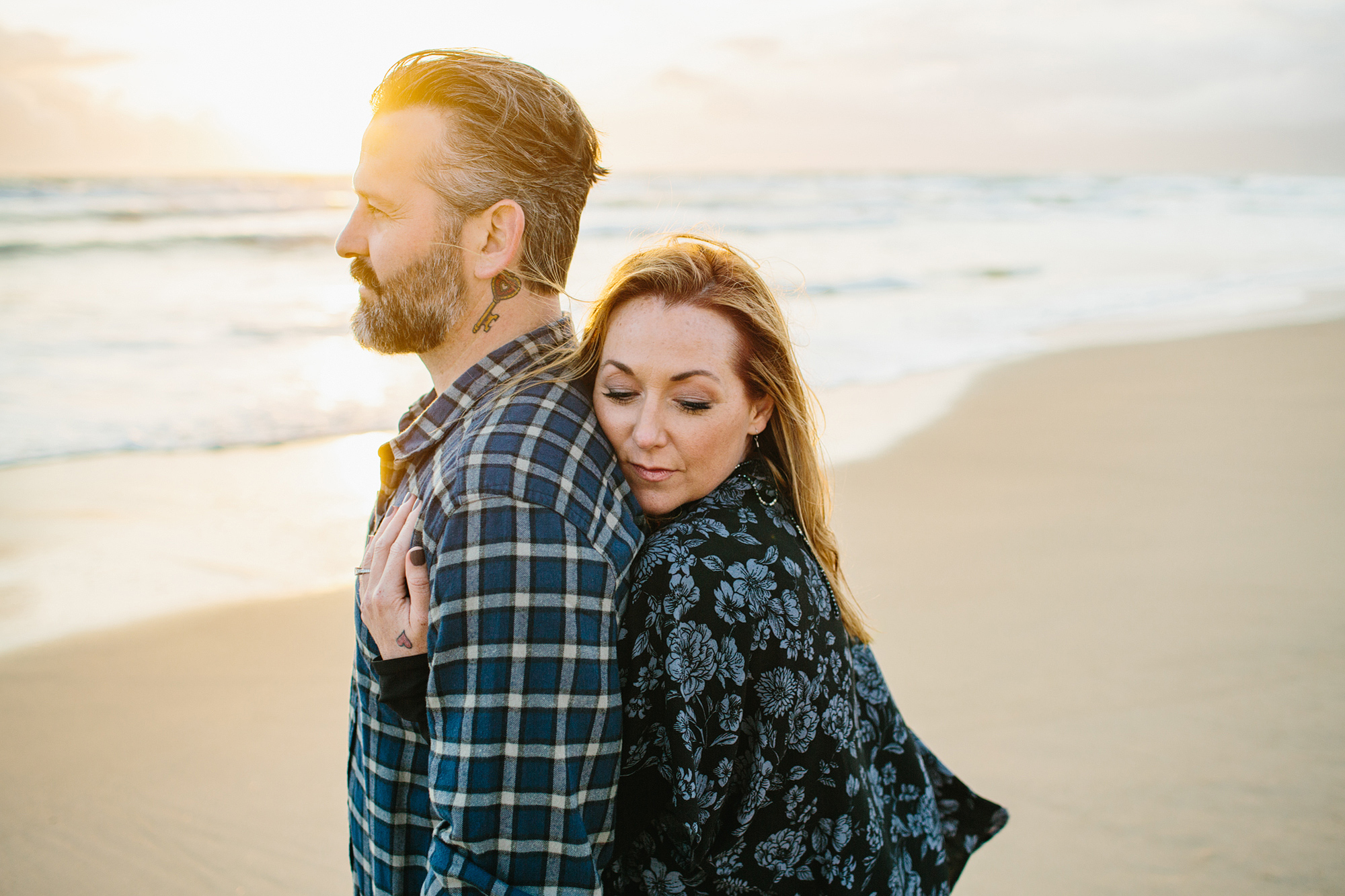 The couple at sunset. 