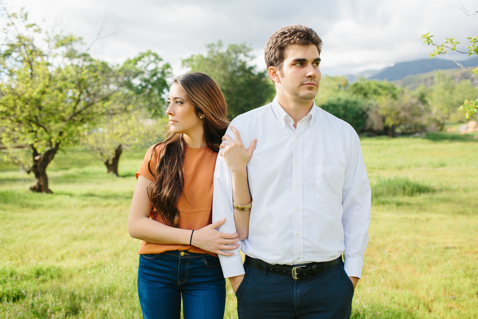 Rosario and Charlie in a natural area. 