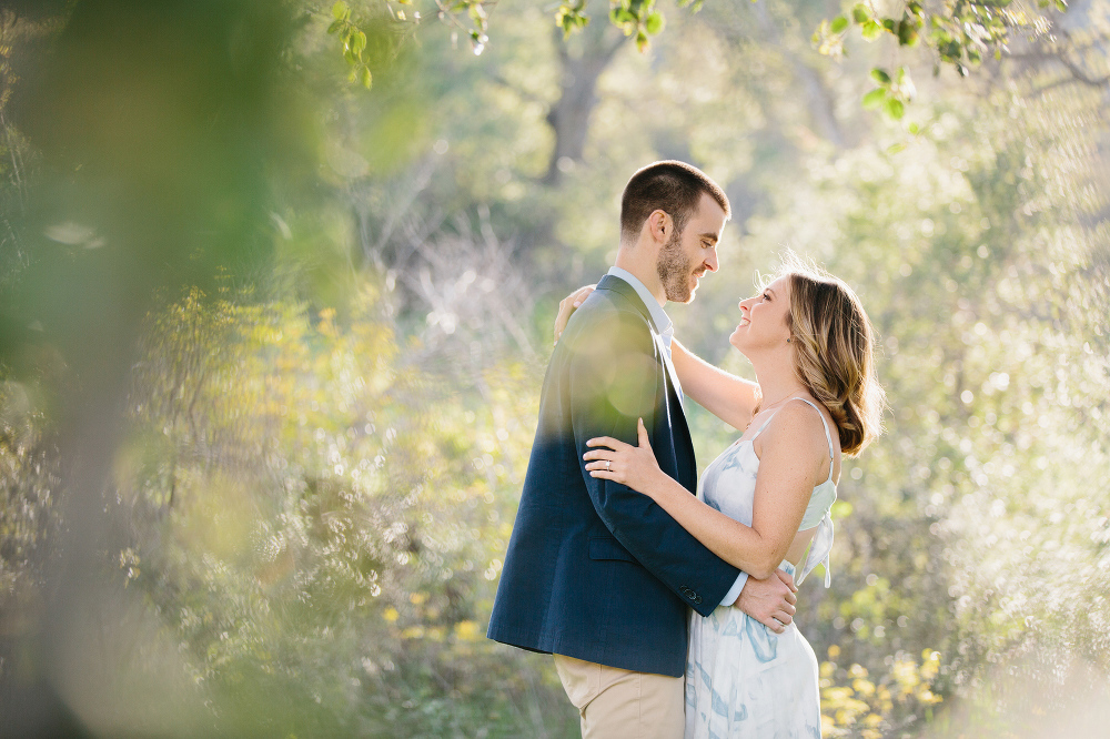 Kara and Sean through the trees. 