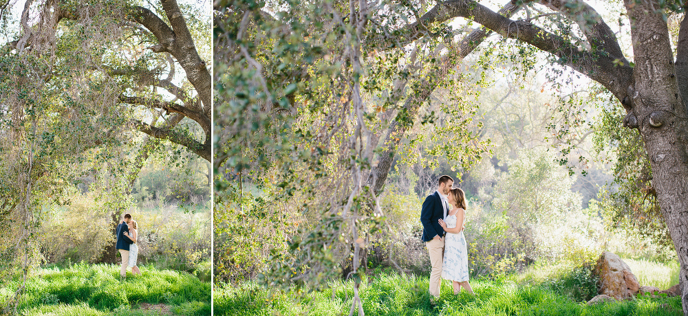 The couple in a grass field. 