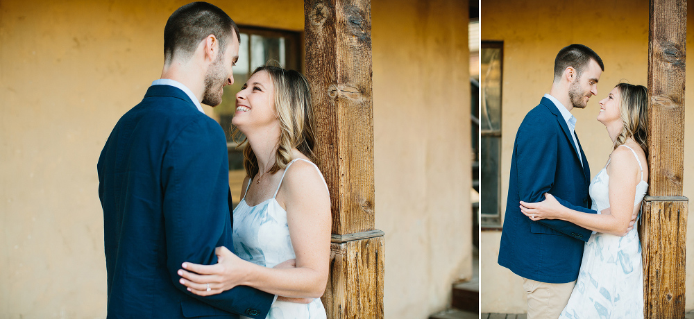 The couple in the western town. 