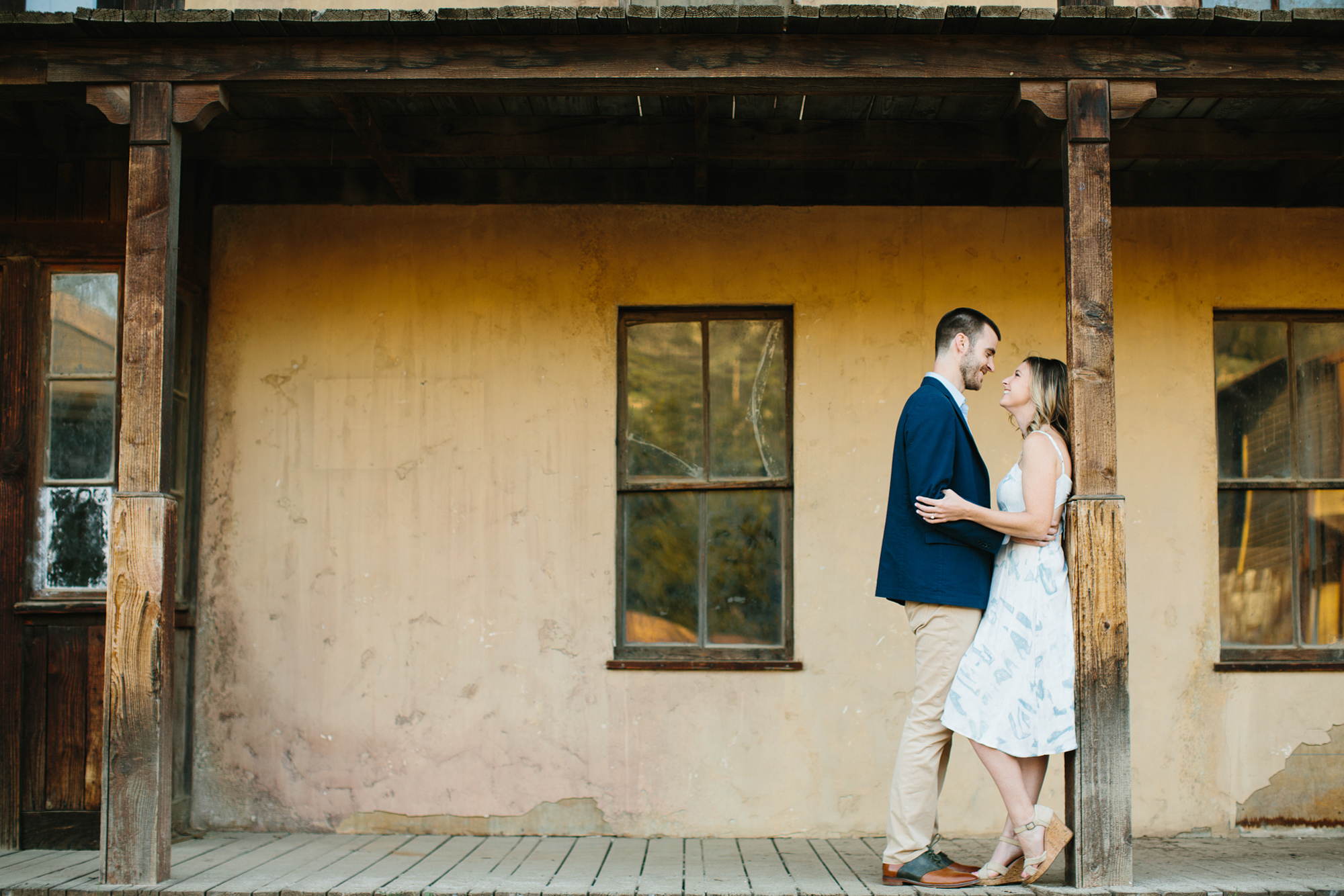 Kara and Sean in the western town. 