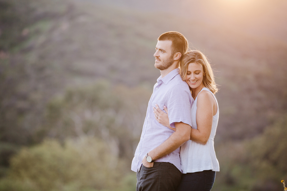 The couple at sunset. 