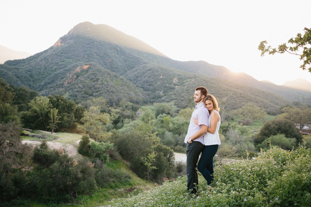 Mountains in the background. 