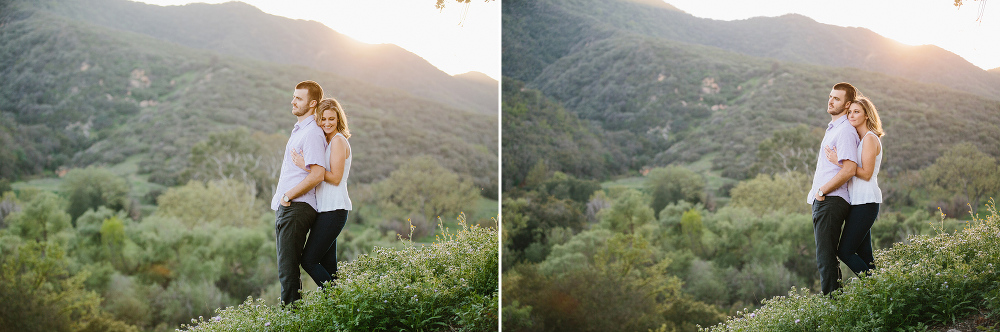 Kara and Sean on the hillside. 