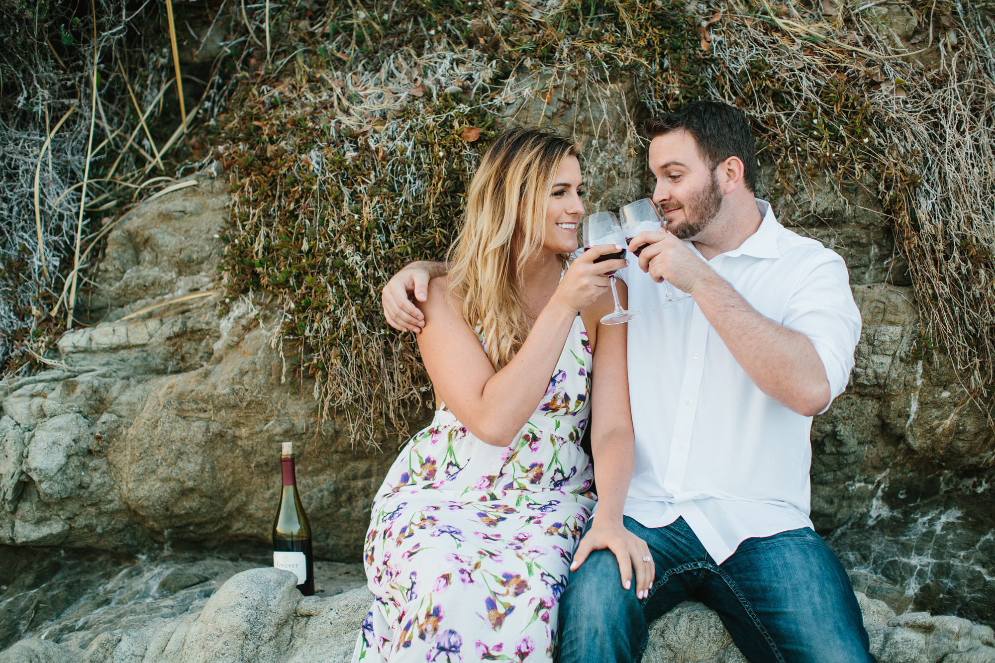 Engagement photography and wine photos